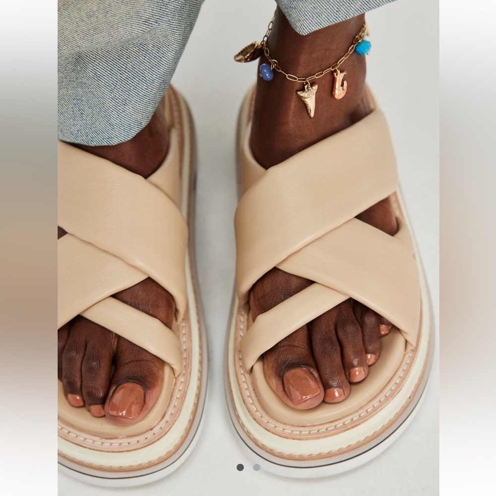 Free People High Tide Platform Sandals In Natural